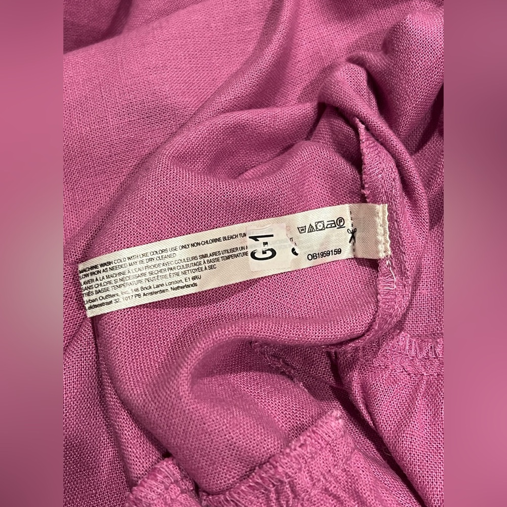 NWOT FREE PEOPLE Dress Womens Lush Life Linen Strapless Midi Opera Mauve Size S - Picture 16 of 16